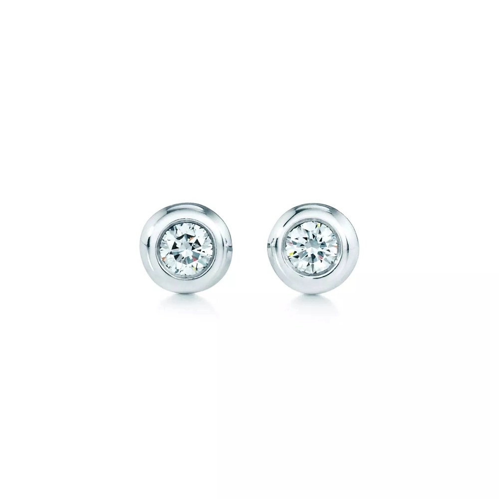 Серьги из серебра с бриллиантами, Tiffany 💎 Diamonds by the Yard 0.14ct. В наличии