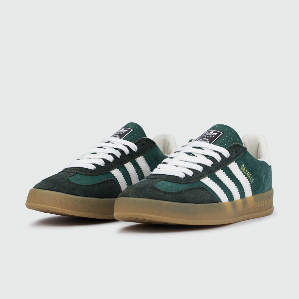 кроссовки Adidas Gazelle x Gucci Green / White Wmns
