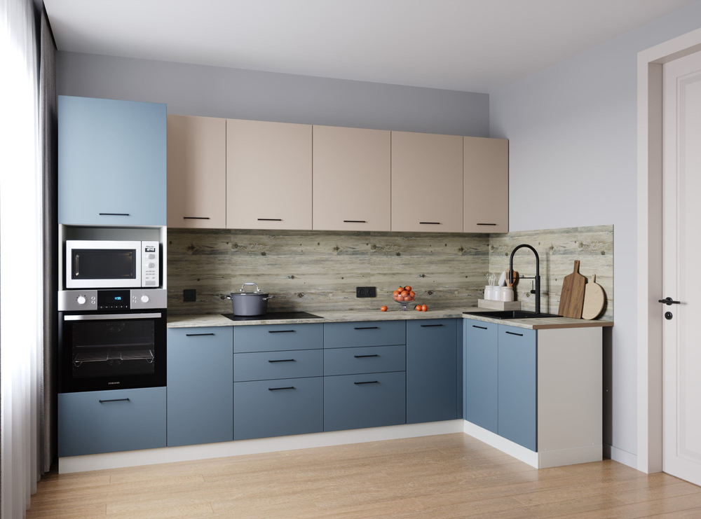 Кухонный гарнитур угловой Fusion 3200x1400 (38мм)