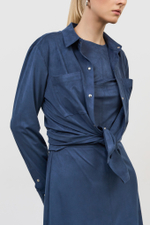 Рубашка из замши