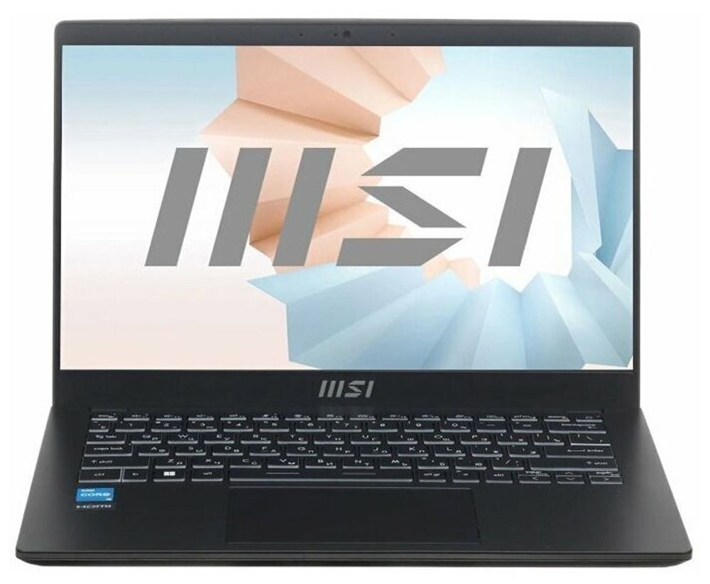 Ноутбук MSI Modern 15 B12M-214XRU, 15.6&amp;quot; (1920x1080) IPS/Intel Core i5-1235U/8ГБ DDR4/256ГБ SSD/Iris Xe Graphics/Без ОС, черный [9S7-15H112-214]