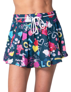 Теннисная юбка Lucky in Love High Waist Love You - midnight