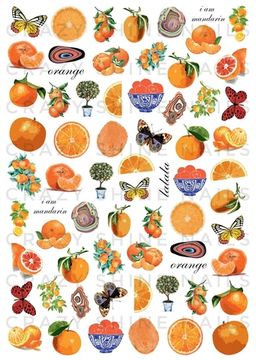 Слайдер-дизайн Crazy Shine Nails mini: Апельсины