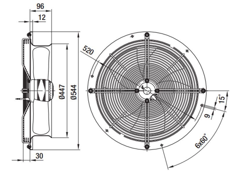 Вентилятор осевой W6E420-CP02-31