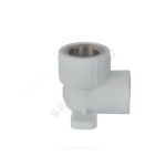 Угольник PP-R комбинированный белый Дн 20х3/4" ВР с креплением VALFEX 10120225