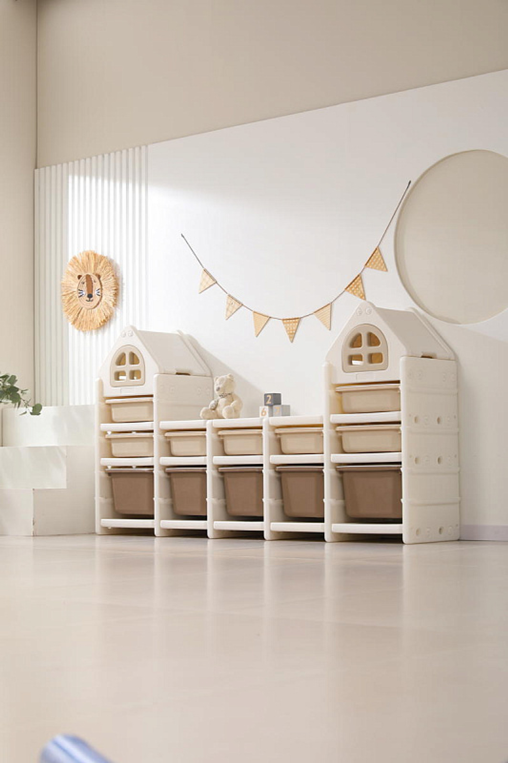 Стеллаж для игрушек UNIX Kids 12 ящиков Camel