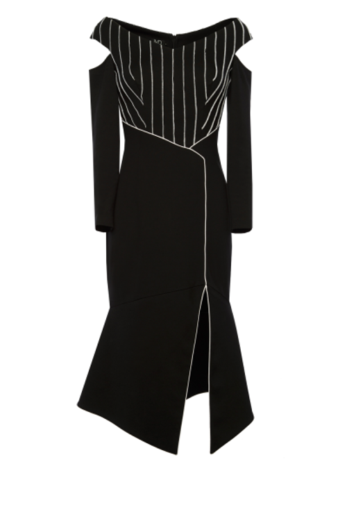 Платье с ассиметричным воланом 13-18FW