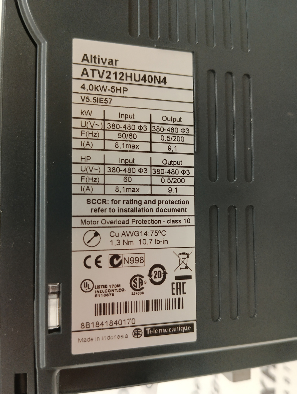 S.E. ATV212HU40N4 б/у