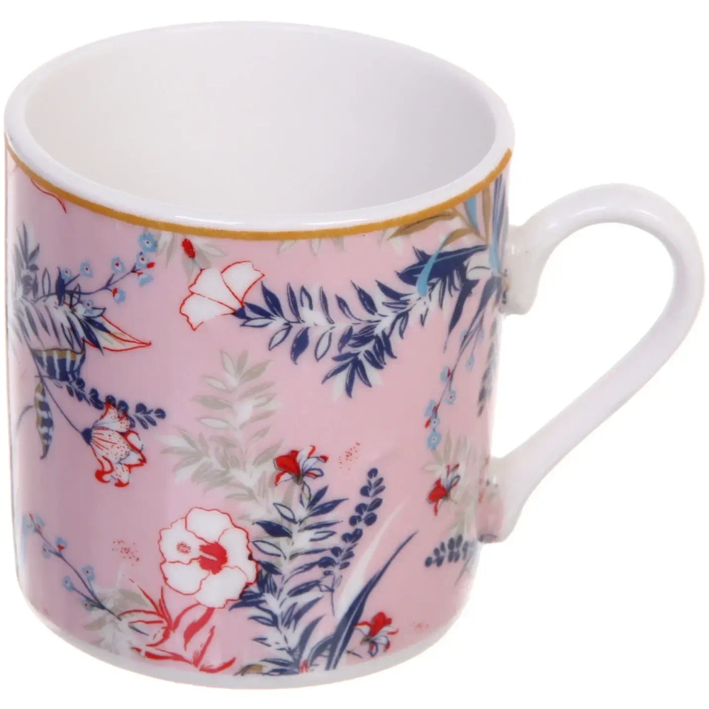 Кофейный набор 12 предметов «Paradise» (6кружек 90мл+6блюдец), розовый