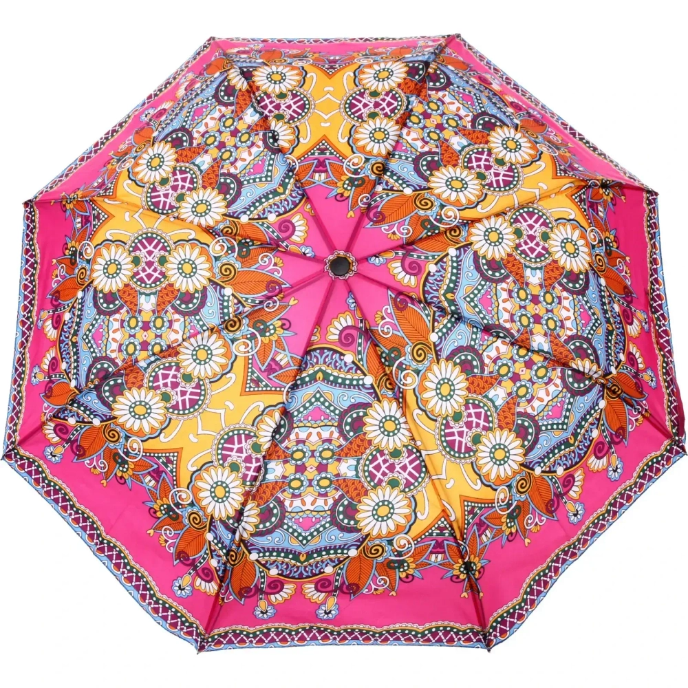Зонт женский полуавтомат «Фиора», микс 6 цветов, 8 спиц, d-100см, длина в слож. виде 30см