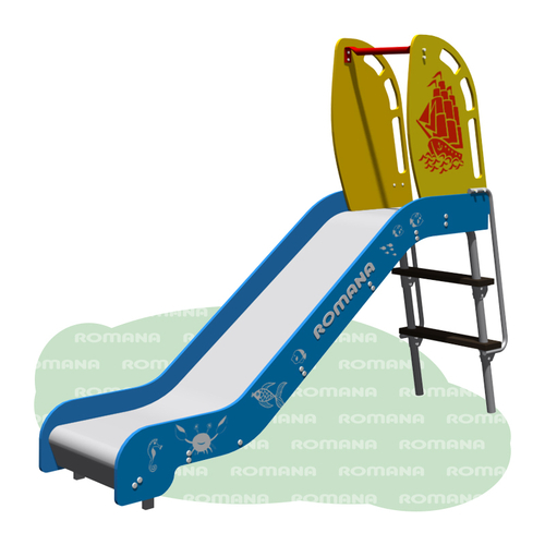 Горка h 950, скат нержавейка, принт морской Romana 110.22.00-01