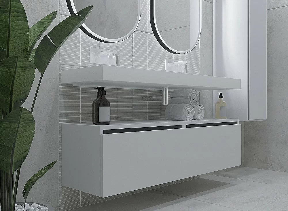 Нижняя тумба Armadi Art VALLESSI UNO-S 120 белый глянец
