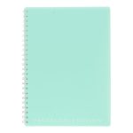 Тетрадь А5 80 л.клетка "Pastel Collection Mint" с пласт.обложкой, на гребне (ПОЛИНОМ)
