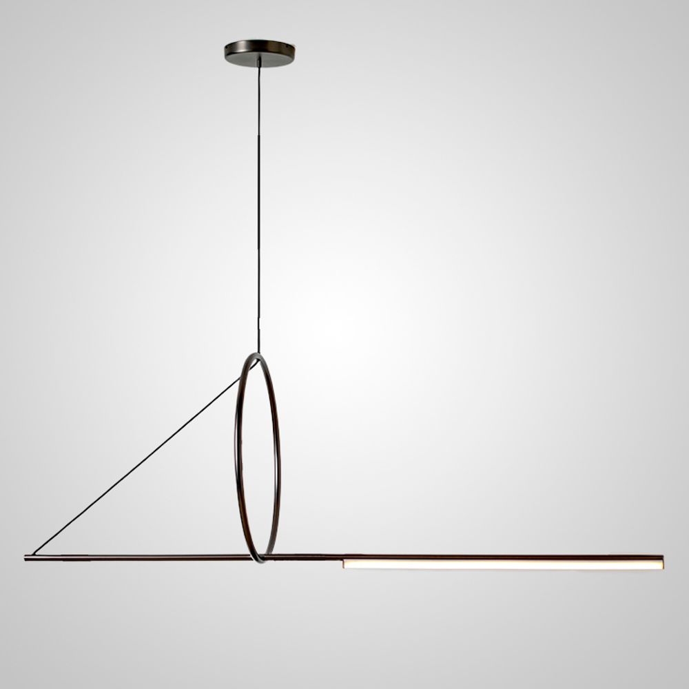 Подвесной светильник SUSPENSION CERCLE ET TRAIT – GRAPHITE SATINE L120