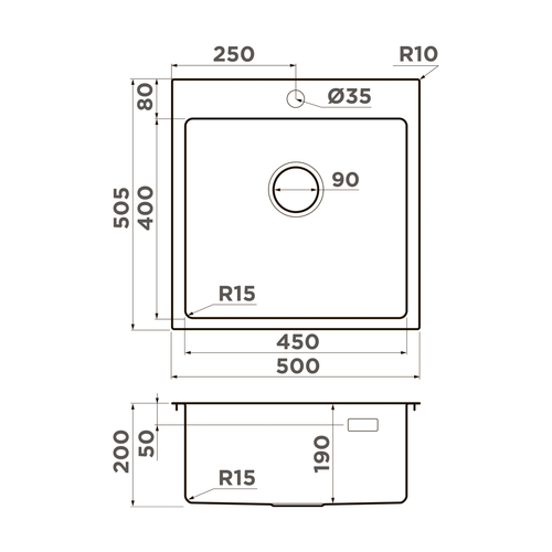 кухонная мойка Omoikiri Amadare 50-IN нерж. сталь/нержавеющая сталь