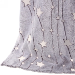 Плед 100*150см «Neon-Звездопад» светящийся, цвет серый, микрофлис Ультрамарин