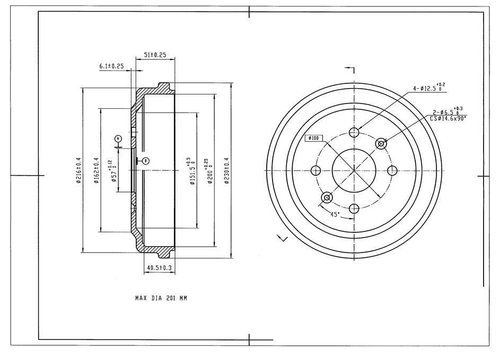 Барабан тормозной AVANTECH BR2507S