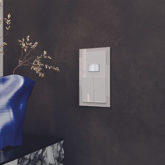 Датчик движения встраиваемый VOLTUM S70, (белый глянцевый)