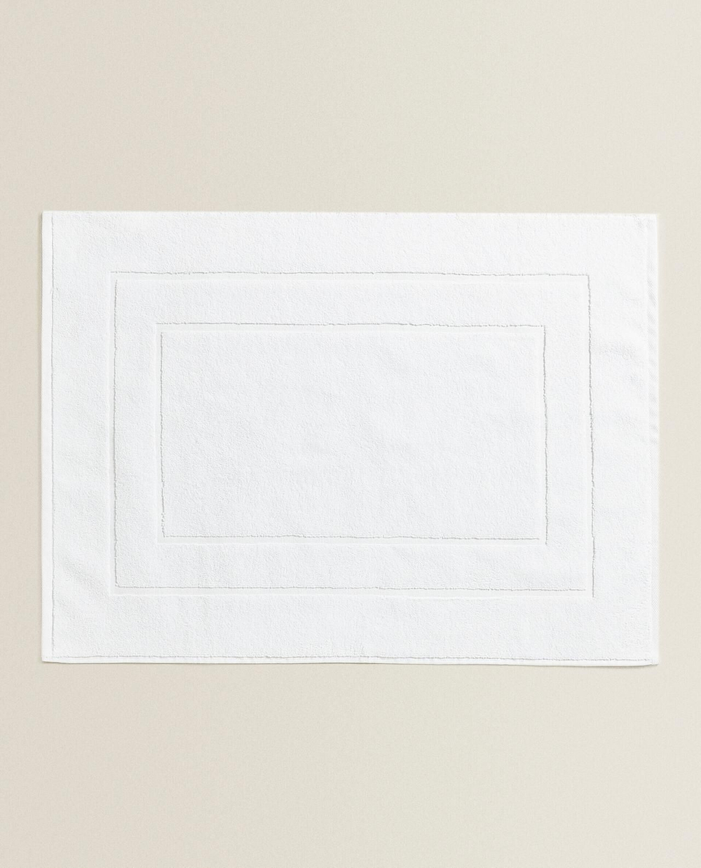 Zara Home - Нескользящий коврик для ванной из хлопка, белый, 55x80 см