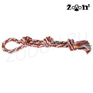 Trixie Denta Fun Веревка длинная с тремя узлами и петлей на руку 500 г 60 см