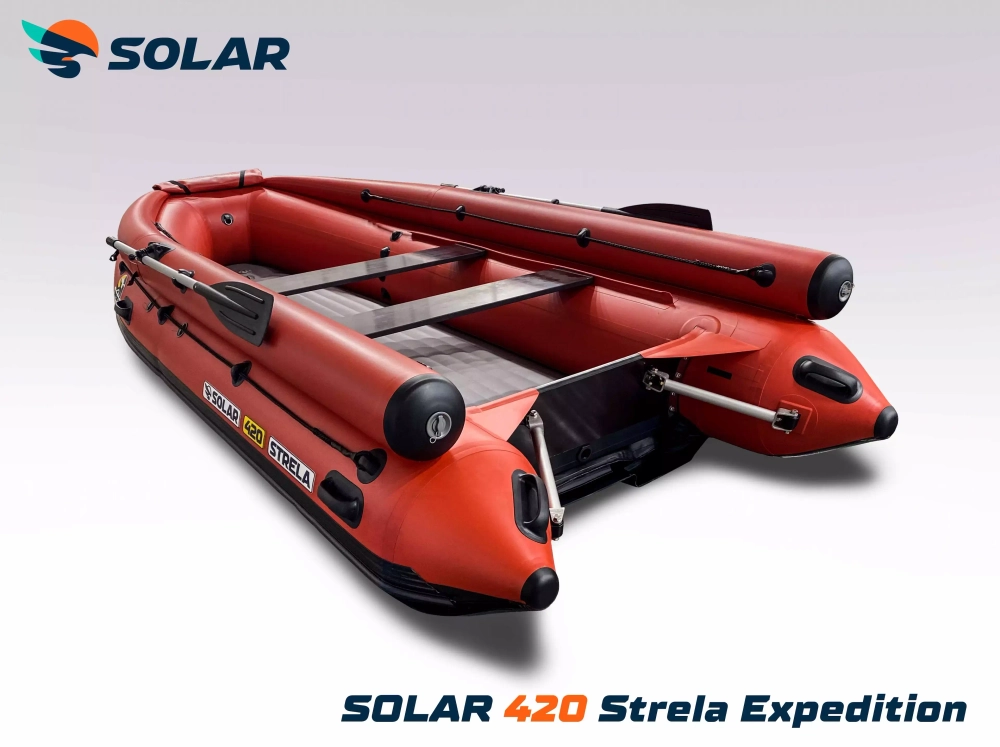 Лодка надувная моторная solar-420 strela jet tunnel (expedition)