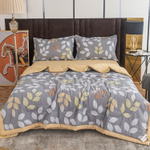 Комплект постельного белья Сатин с Одеялом 100% хлопок на резинке OBR138