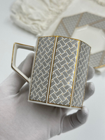 Кофейная пара с геометричным узором Givenchy by Yamaka