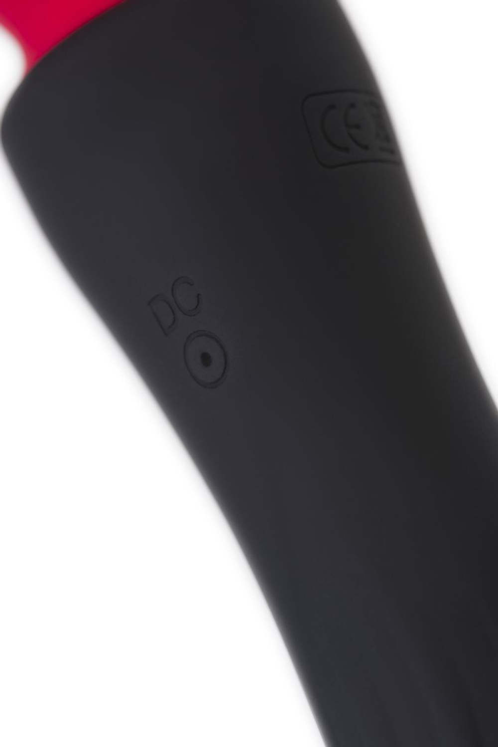 Черно-красный двусторонний вибромассажер Black&Red - 21 см. (Цвет: черный с красным)