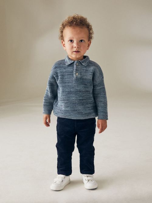 Брюки вельветовые для мальчика Next 195-238, Темно-синий