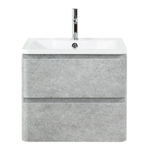 Тумба подвесная с раковиной BelBagno ALBANO-600-2C-SO-CVG Cemento Verona Grigio, раковина BB600/455-LV-MR-ALR