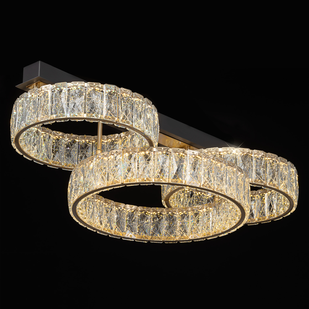 Citilux PALANT CL325162 LED Люстра хрустальная Чёрный+Бронза