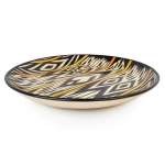 Ляган Риштанская Керамика 32 см. плоский, Атлас, цвет Микс