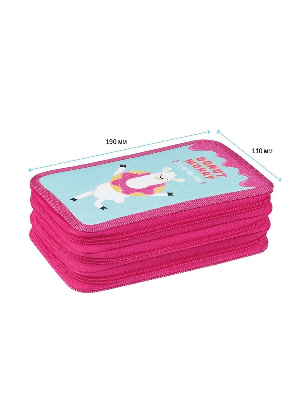 Пенал 3 отделения, 190х110 ArtSpace (No prob-llama), ткань