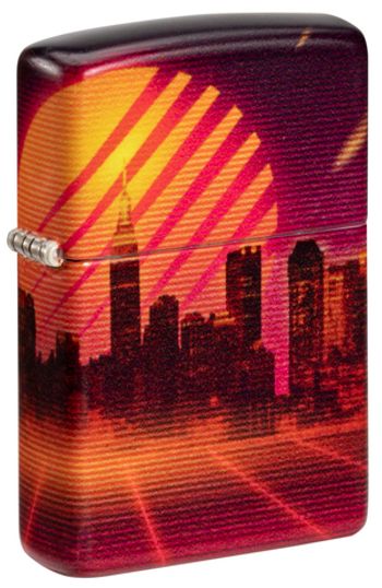 Зажигалка Zippo Cyber City с покрытием 540 Matte оранжевая (48505)