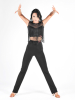 Брюки для танцев с бархатным поясом