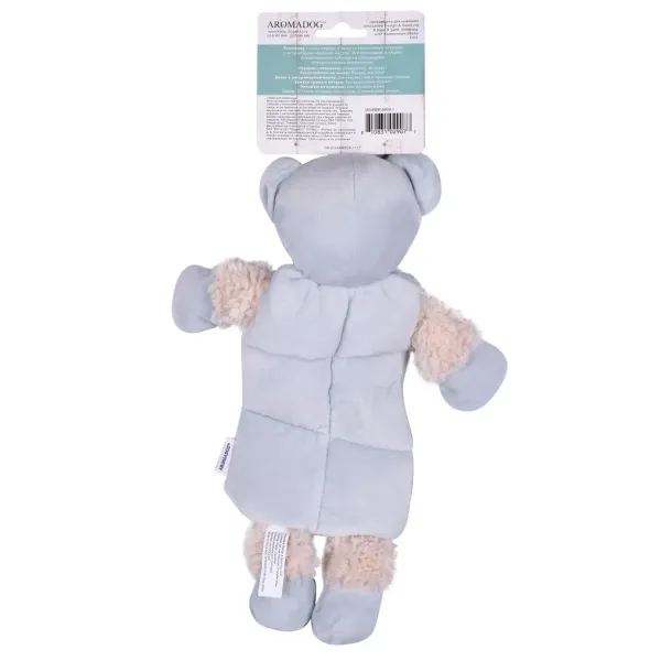 Игрушка для собак AROMADOG Мишка 20 см с 3 пищалками голубой