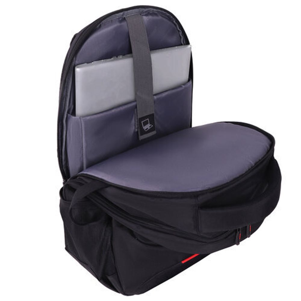 Рюкзак GERMANIUM UPGRADE универсальный, 3 отделения, отделение для ноутбука, USB-порт, "UP-3", черный, 47х33х21 см, 271667