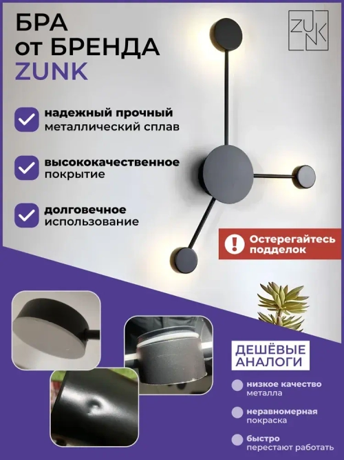 Светильник настенный светодиодный бра