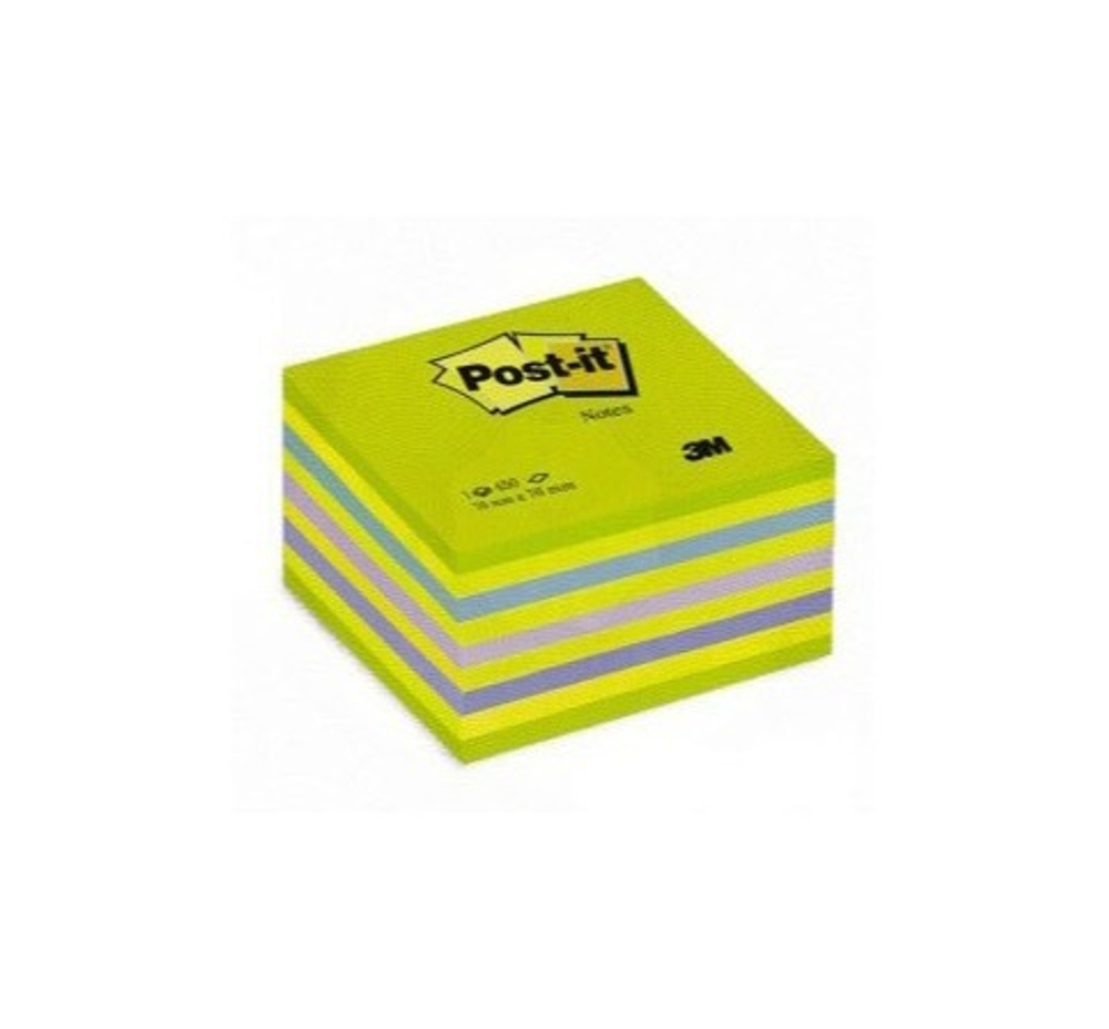 Блок с л/к 76*76 3М Post-it 450л. Neon зеленый 2028-NB