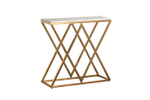 Консоль Garda Decor Бьянко Намибия (Bianco Namibia) бел.мр, мат.зол80*30*78