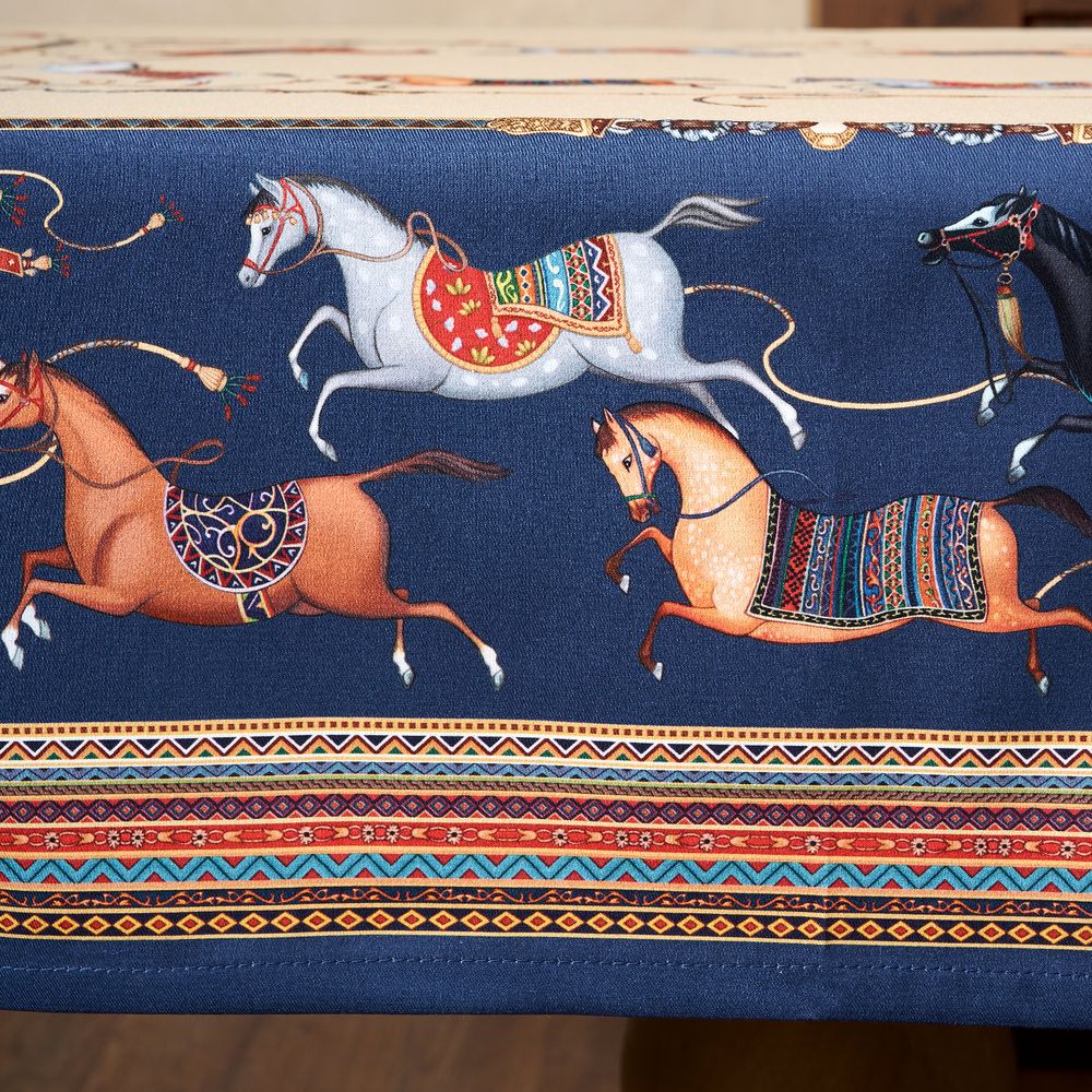 СКАТЕРТЬ "PASSAGE" 110Х140СМ ,БЕЖЕВЫЙ,100% ХЛОПОК С ПРОПИТКОЙ,ТВИЛ