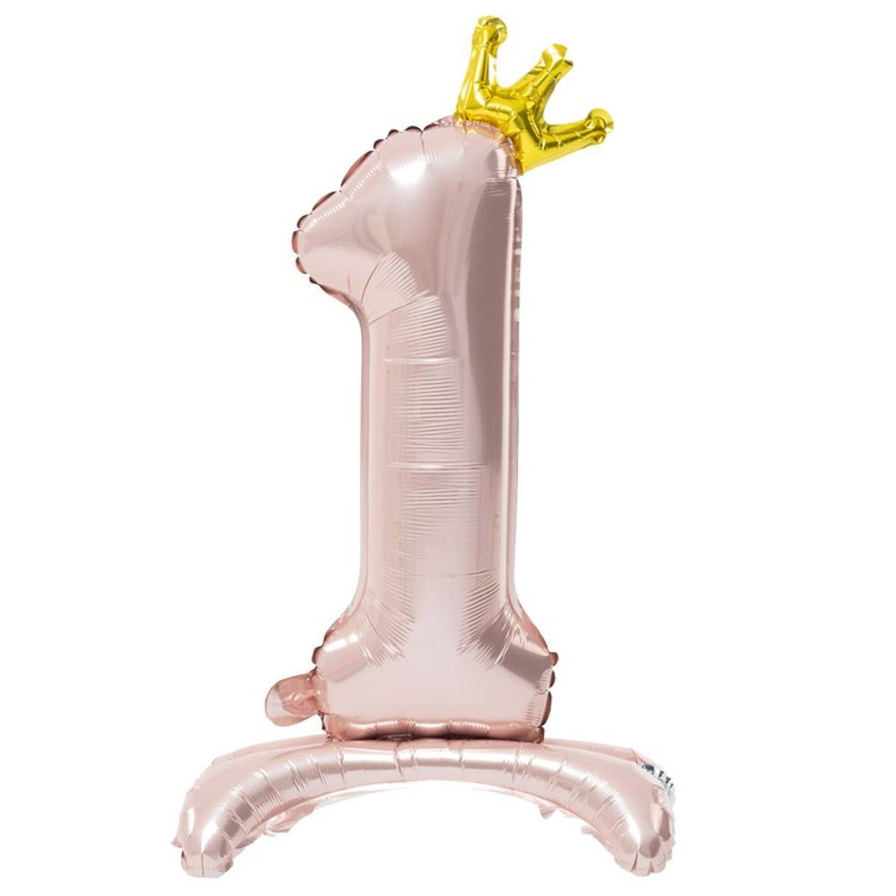 Шар фольгированный Цифра 1 81 см (Розовый)