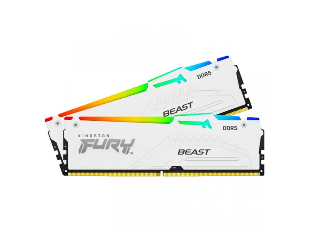 Оперативная память Kingston Fury Beast White Expo KF552C36BWEAK2-32, DDR5 2х 32ГБ 5200 МГц, DIMM, RTL