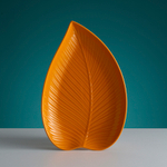 Блюдо сервировочное in the forest leaf, 23х35 см, желтое