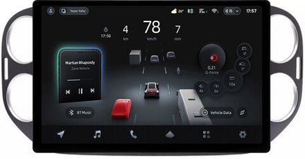 Магнитола для Volkswagen Tiguan 1 2011-2016 (аварийка прямоугольная, рамка чёрная 9) - Teyes CC4-PRO монитор 13" 2K QLED на Android 13, Snapdragon 778G, 8+128, AI, CarPlay, DSP, 4G SIM-слот