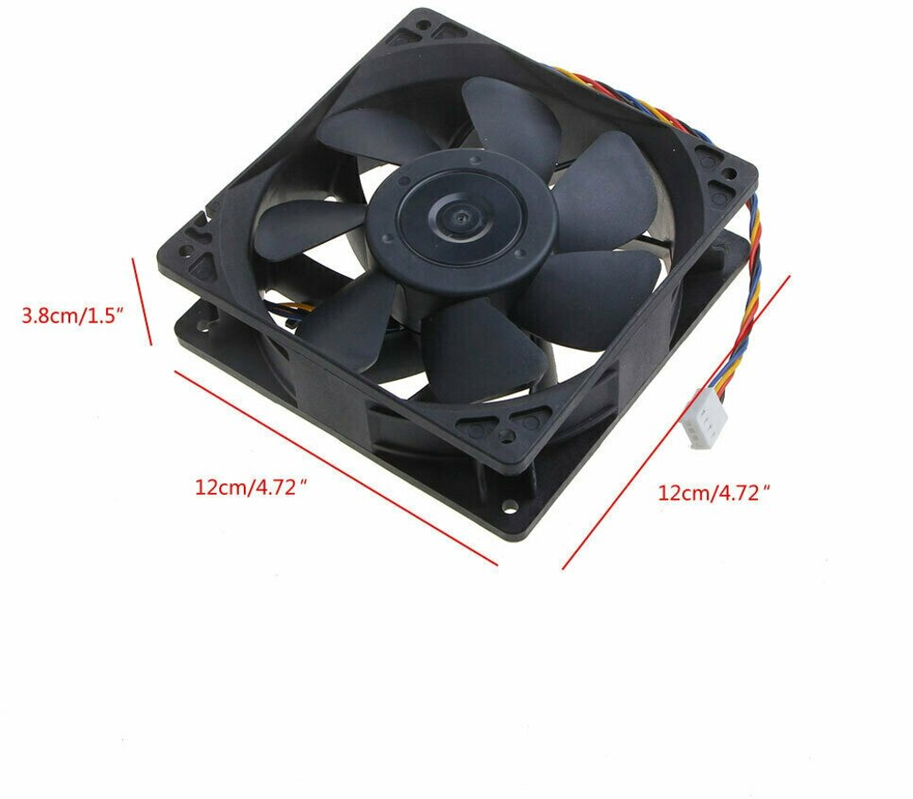 Вентилятор для корпуса DELTA QFR1212GHE 4-pin PWM 6000 об/мин 120x120x38mm