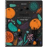 Тетрадь А5 96 л. BRAUBERG, гребень, клетка, глянцевая ламинация, "Bright Fruits", 404420, 4шт