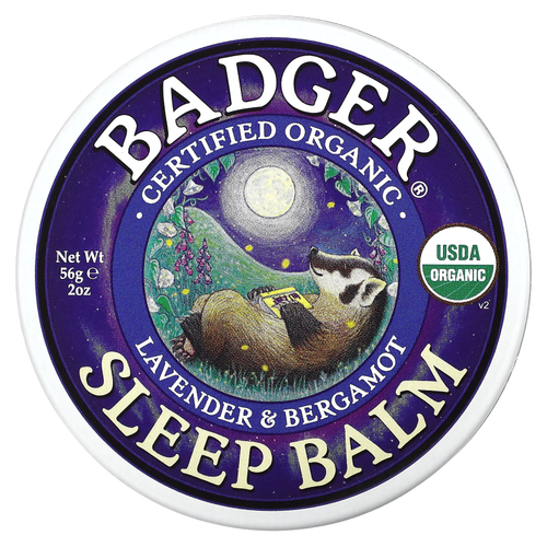 Badger, органический бальзам для сна, лаванда и бергамот, 56 г (2 унции)