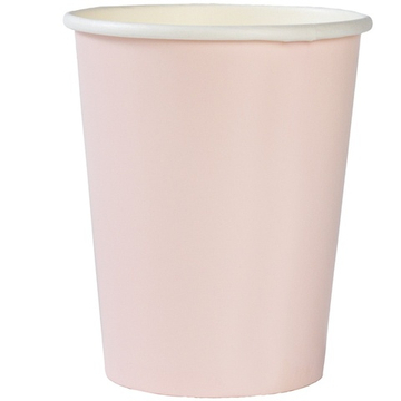 Стаканы бумажные в нежно-розовом цвете, 250 мл, 6 шт