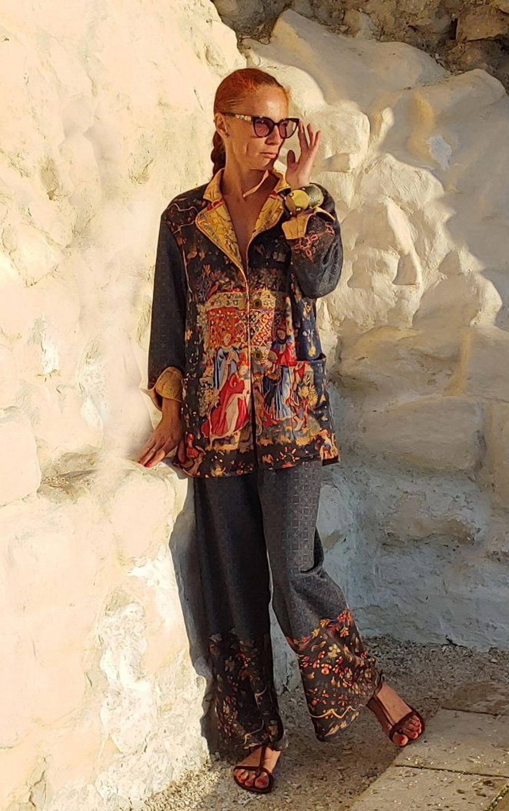 Двусторонний жакет "Фландрия", по мотивам средневековых шпалер